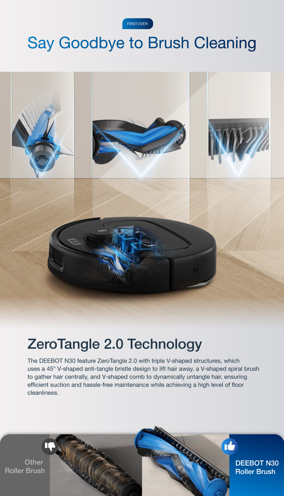 [NEW] ECOVACS DEEBOT N30 Robot Vacuum | 10,000PA | ZeroTangle 2.0 Pet ...
