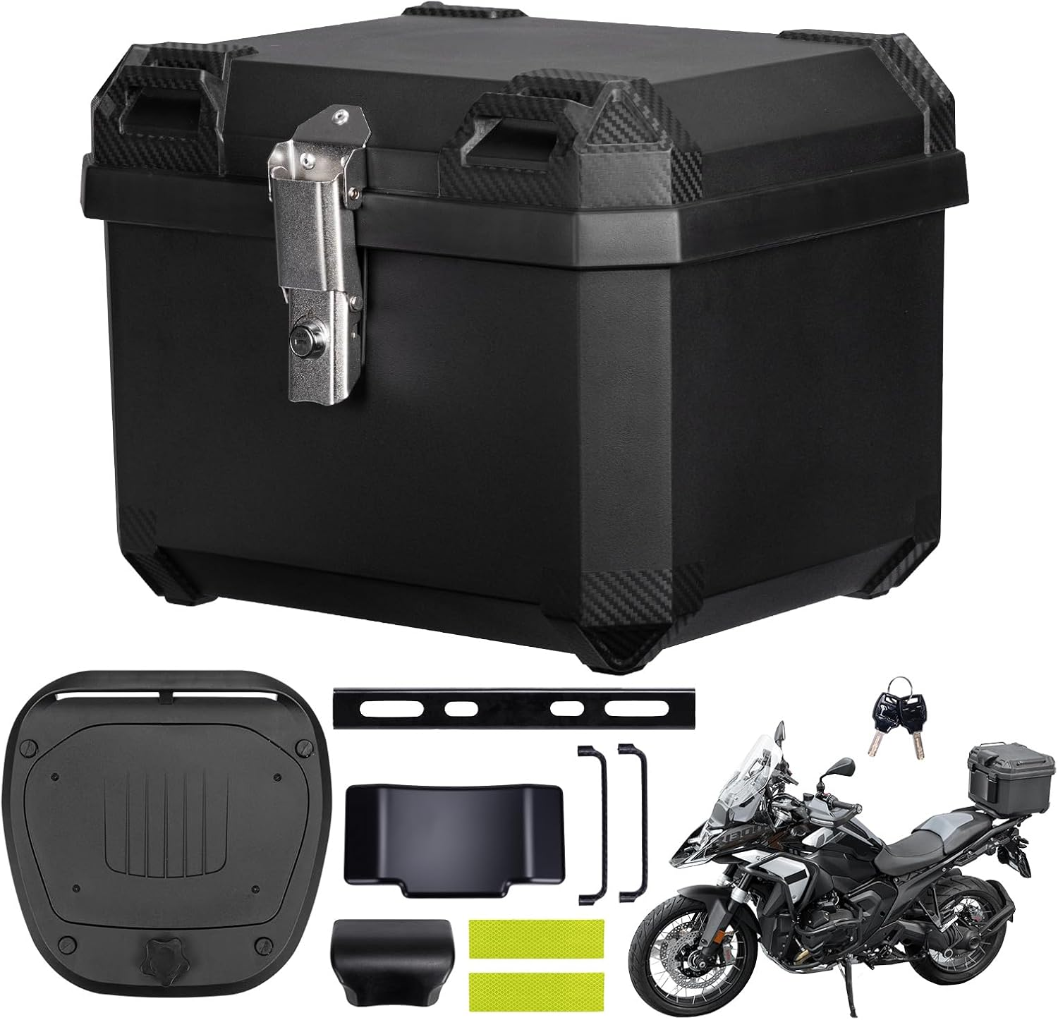 45L/55L moto box 45/55L Universal Waterproof Aluminum Tail Storage Case ...