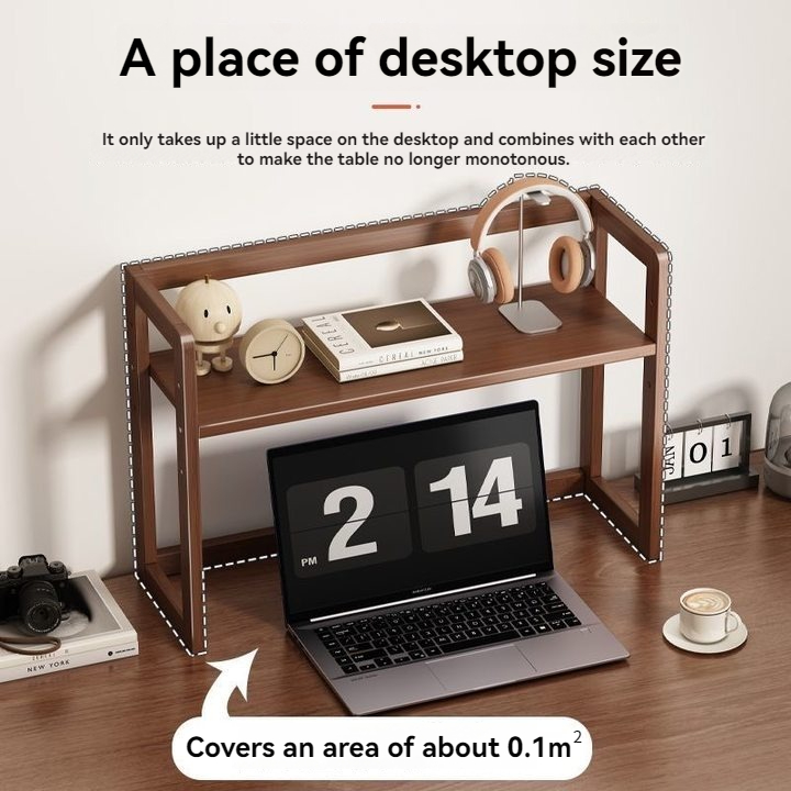 Multi-layer storage rack desktop bookshelf office computer desk storage ...