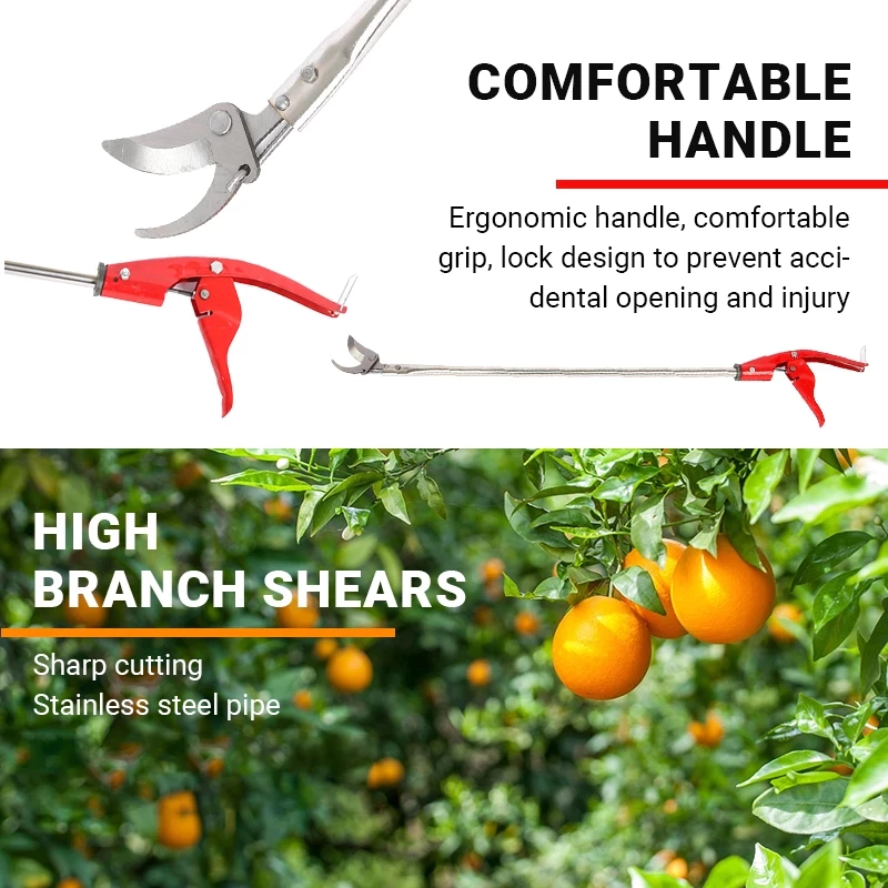 🔥【Genuine Goods】Stainless Steel Extended High Branch Shears Green ...