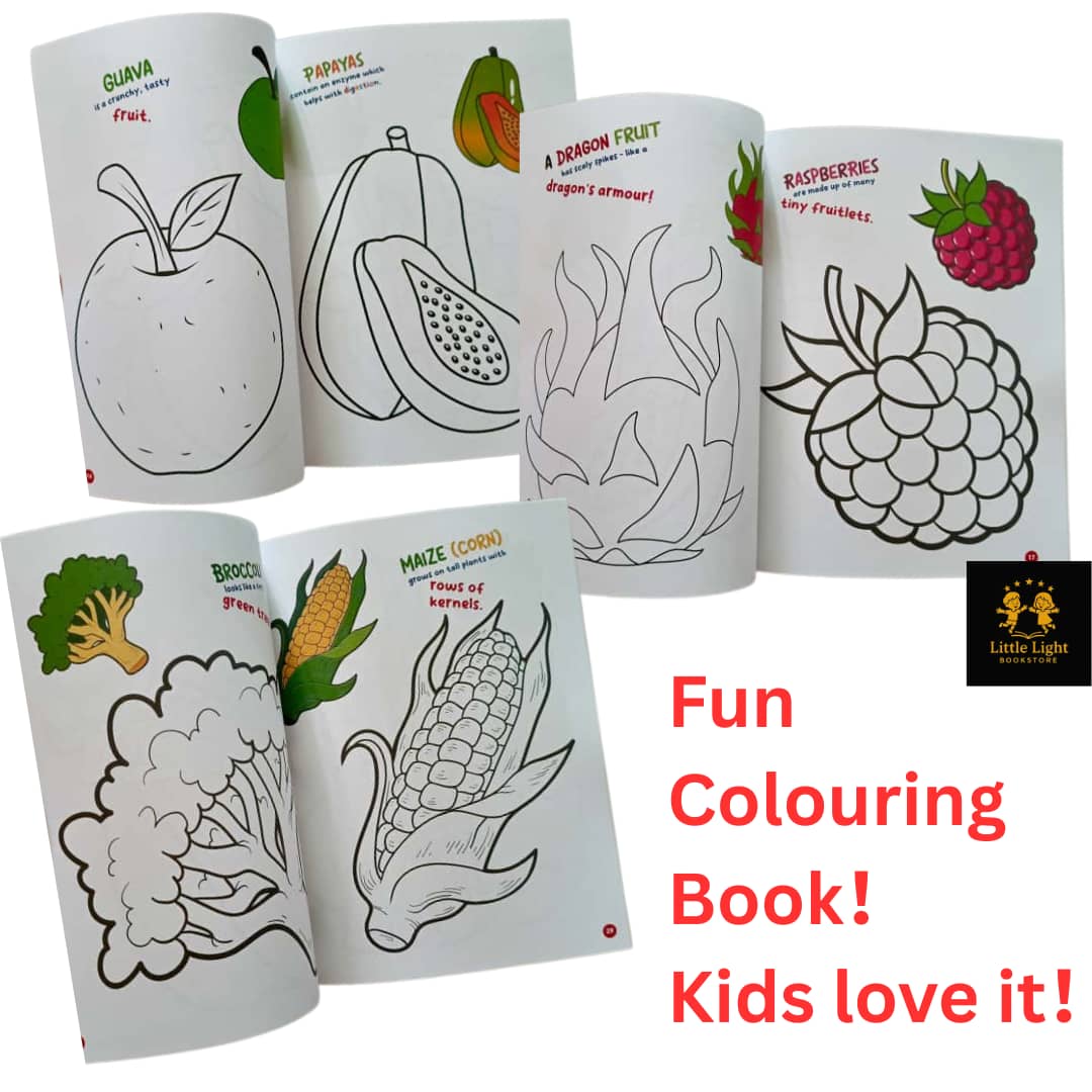 Fruits and Vegetables Colouring Book Buku Mewarna Buah-buahan dan Sayur ...