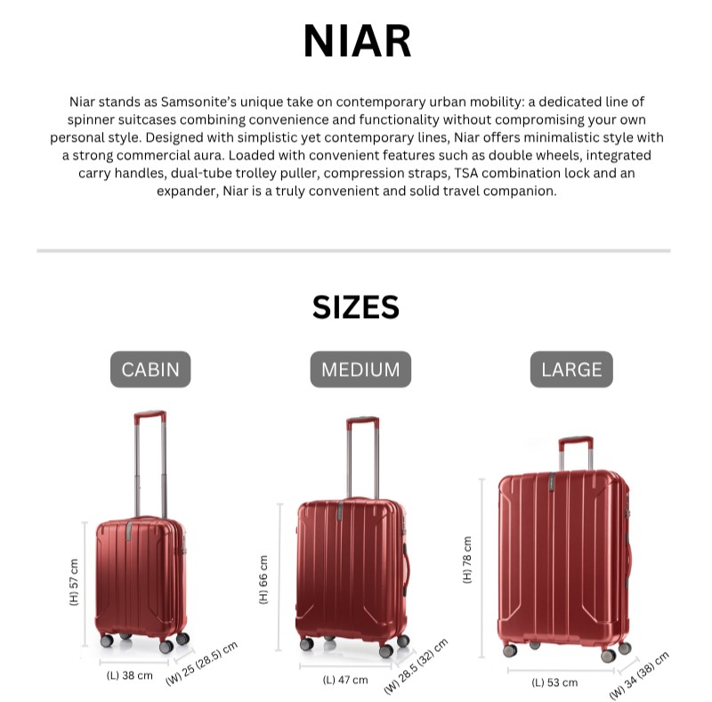 Samsonite NIAR SPINNER 57/20 EXP REC (COPPER) | Shopee Malaysia