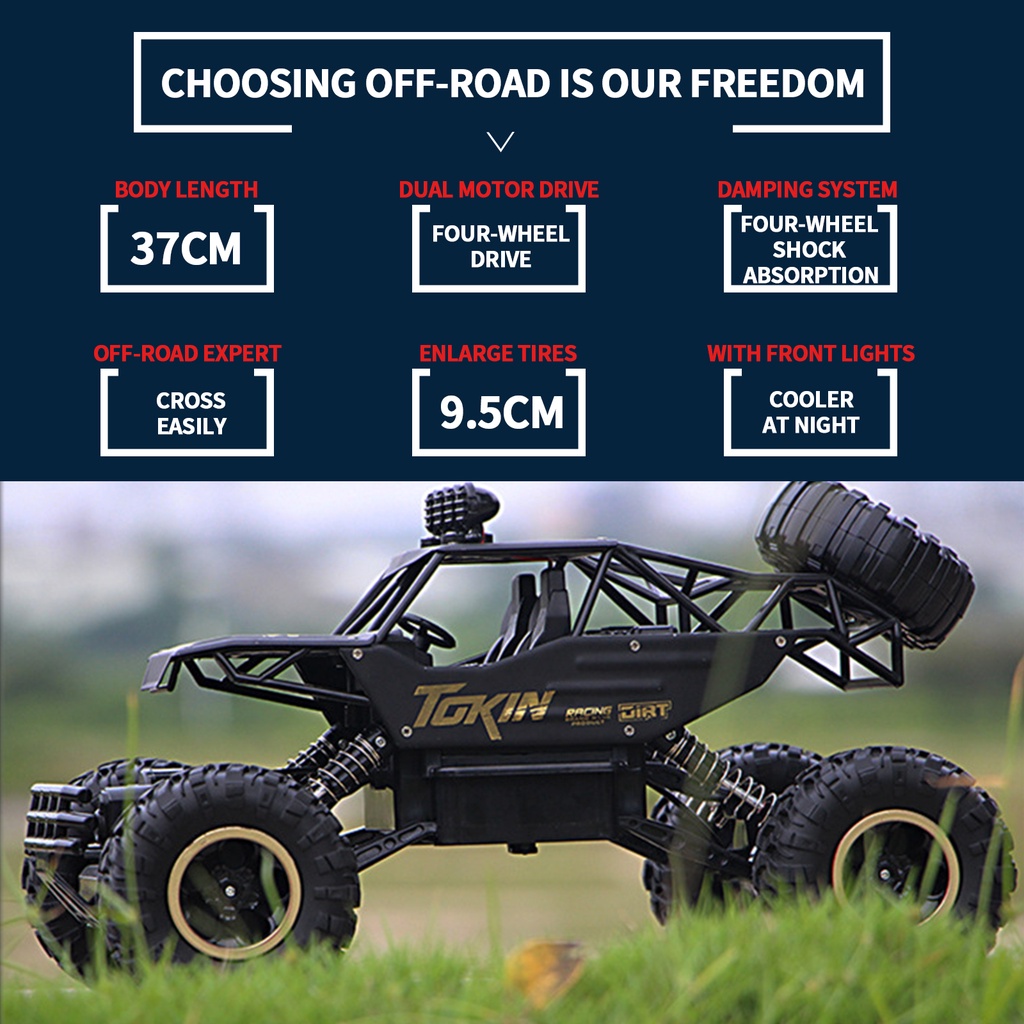 1:12 4WD Large Scale Remote Control Car Alloy Drift Car 37CM Jeep RC ...
