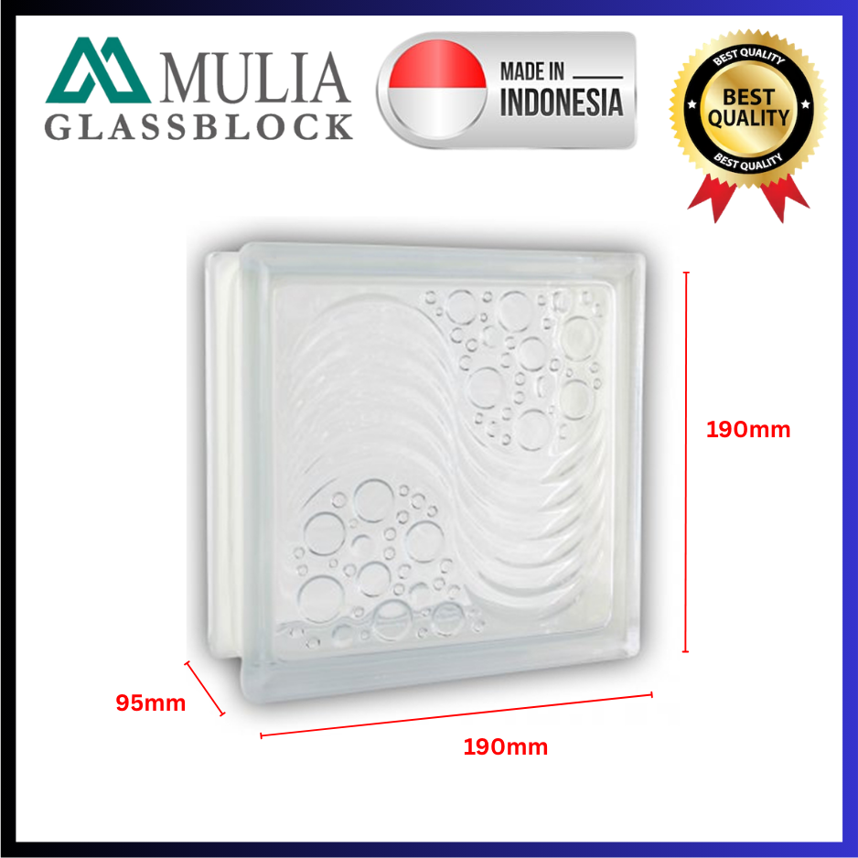 MULIA 190X190X95MM Glass Box | Glass Block Wall Renovation | Decoration ...