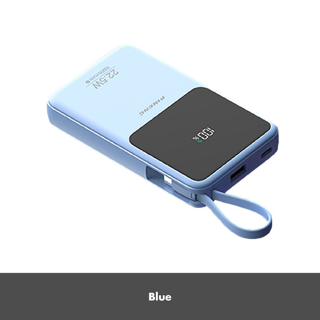 Pineng PN-892 PD (20000mAh) PD 22.5W, Built in Dual-Cable, Digital ...