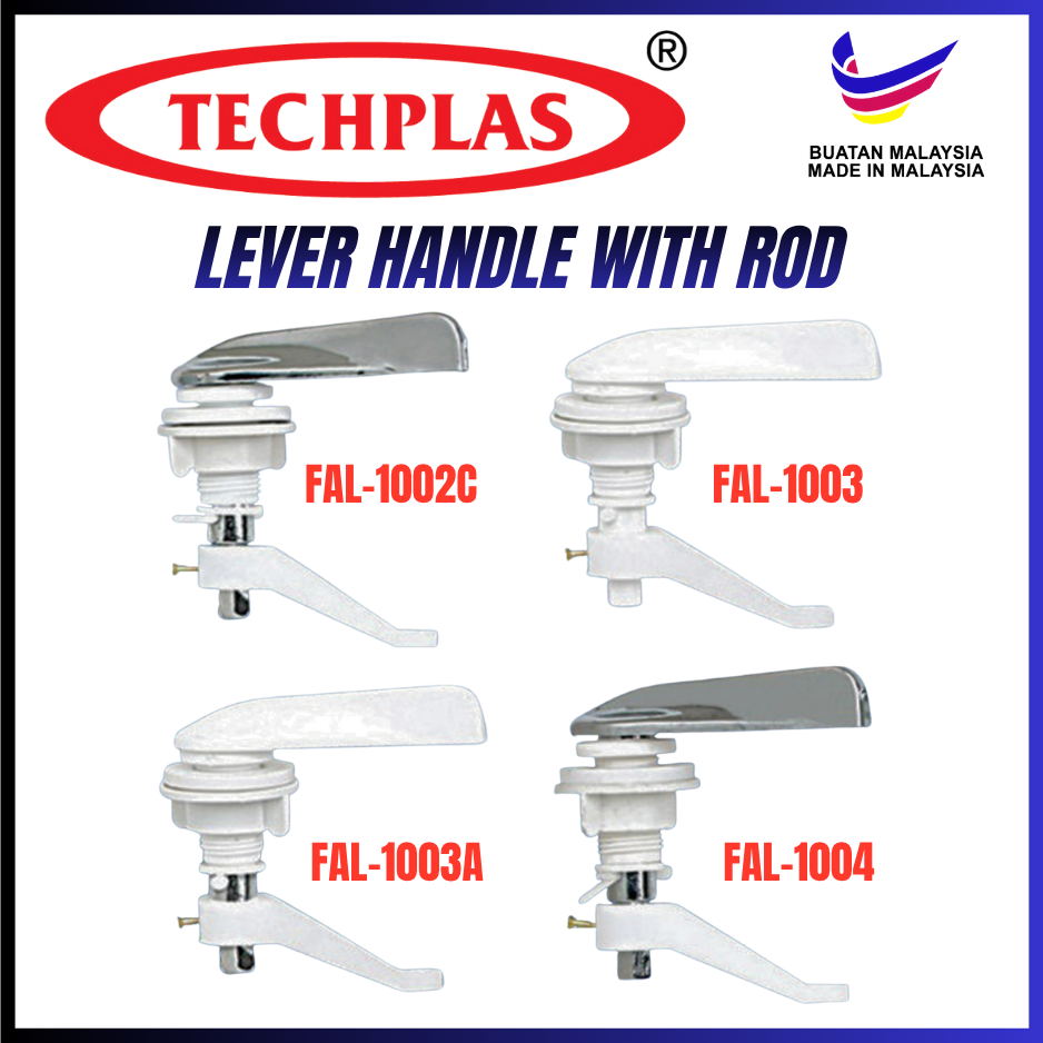 TECHPLAS Chrome Plated Plastic Lever Handle C/W Chrome Plate Plastic ...