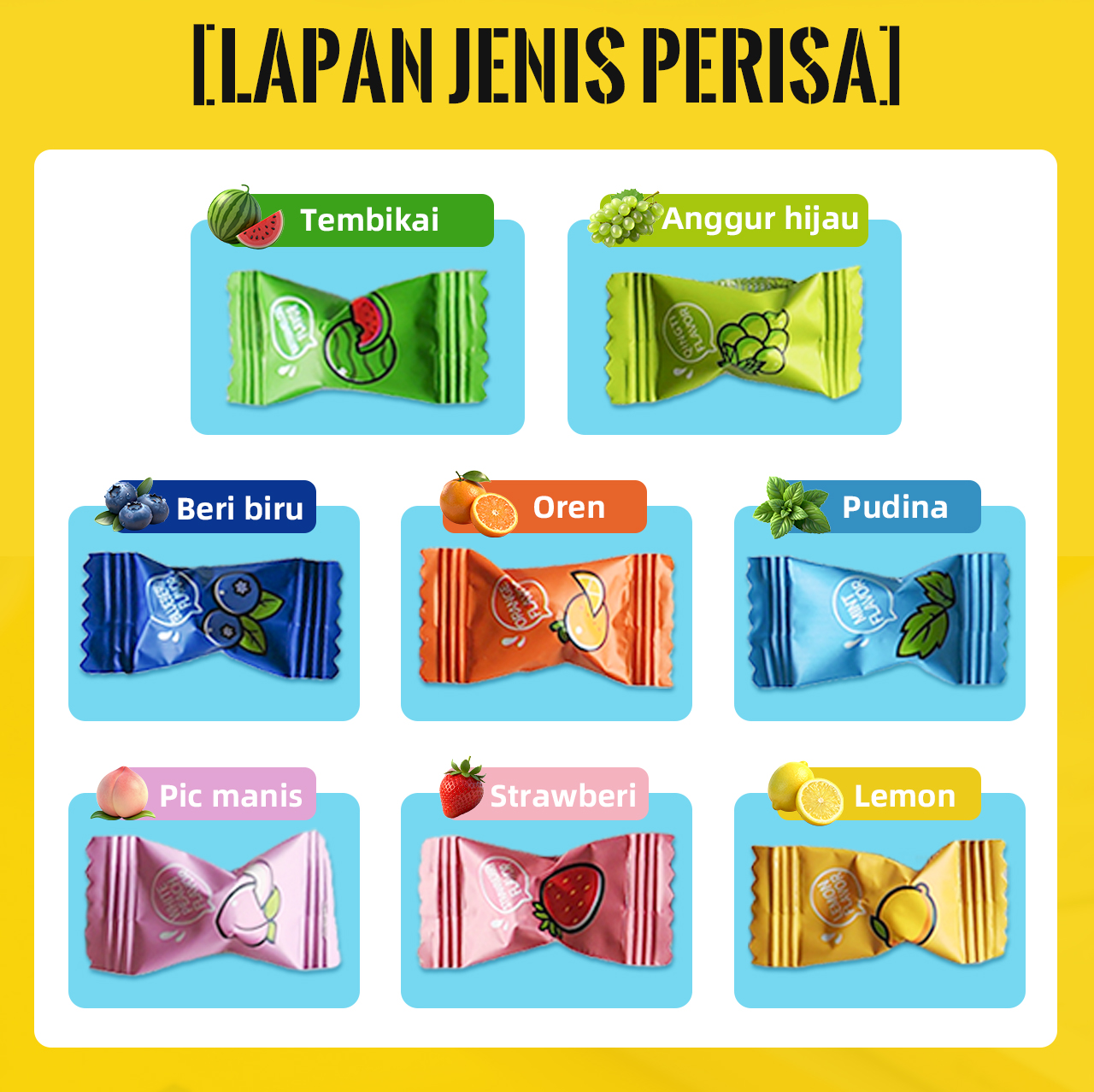 Coowy[COD]VC mint Candy Gula-gula VC Buah&Pudina halal 150g Penyegar ...