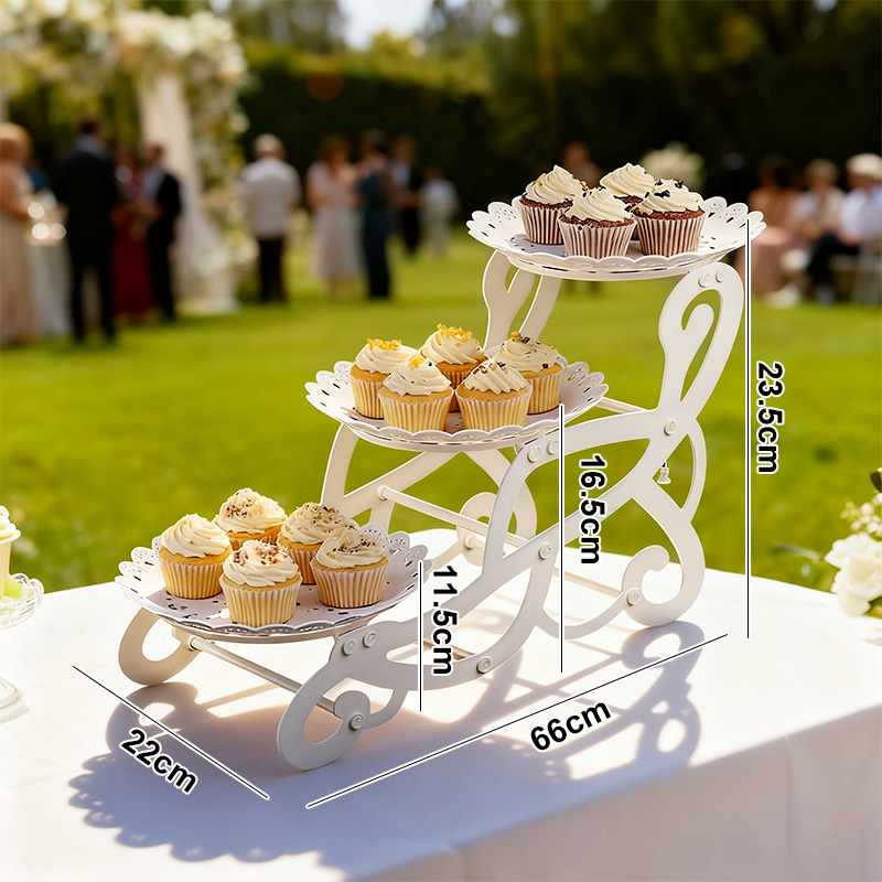 2/3 Tier Wedding Dessert Display Rack Tray Cupcake Cake Stand Plate ...