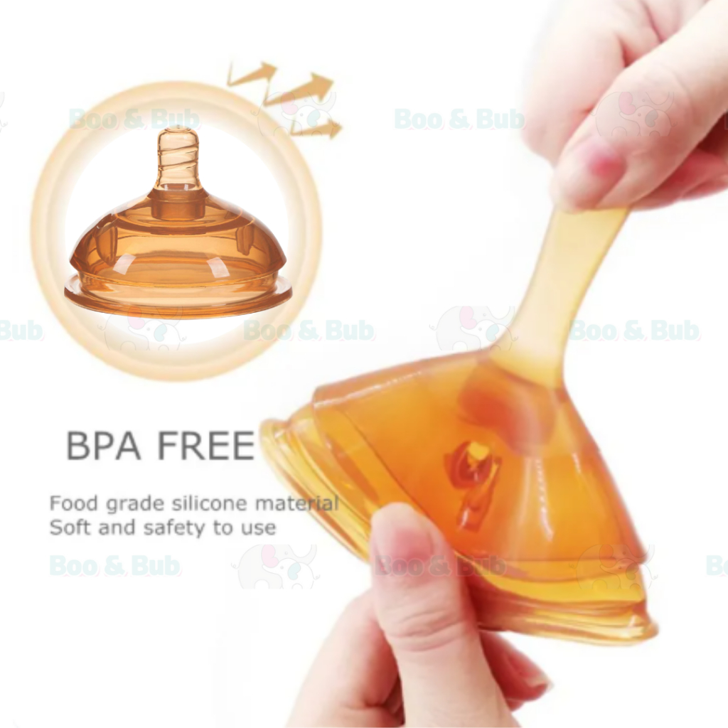 Boo & Bub Silicone Teat and Flexible 360 Degree Straw BPA FREE Anti ...