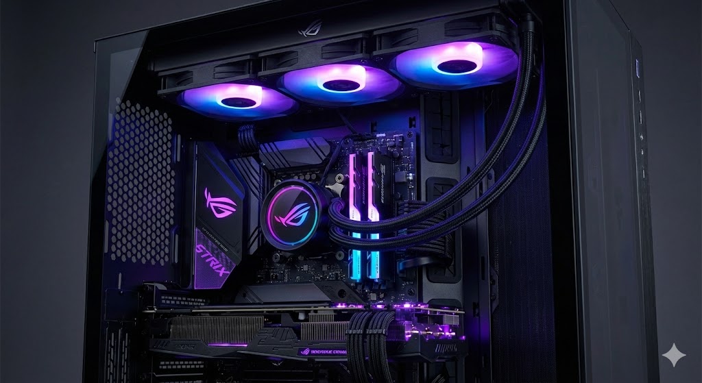 ASUS ROG STRIX III 360 CPU Liquid Cooler NZXT Triple-LED Black Fan LGA ...