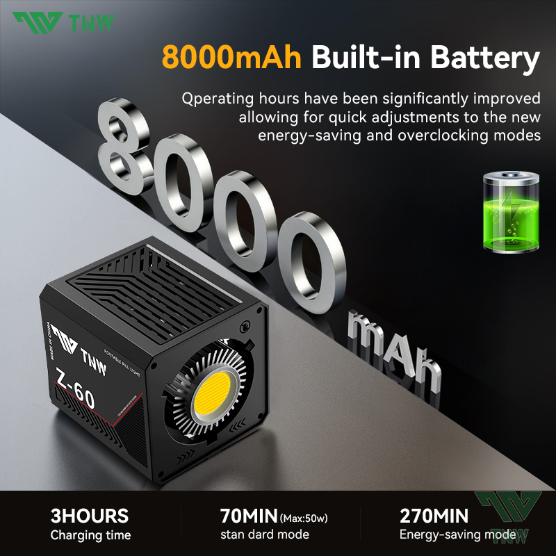 TNW Z60 60W LED Video Light Handheld Photography Fill Light Outdoor ...