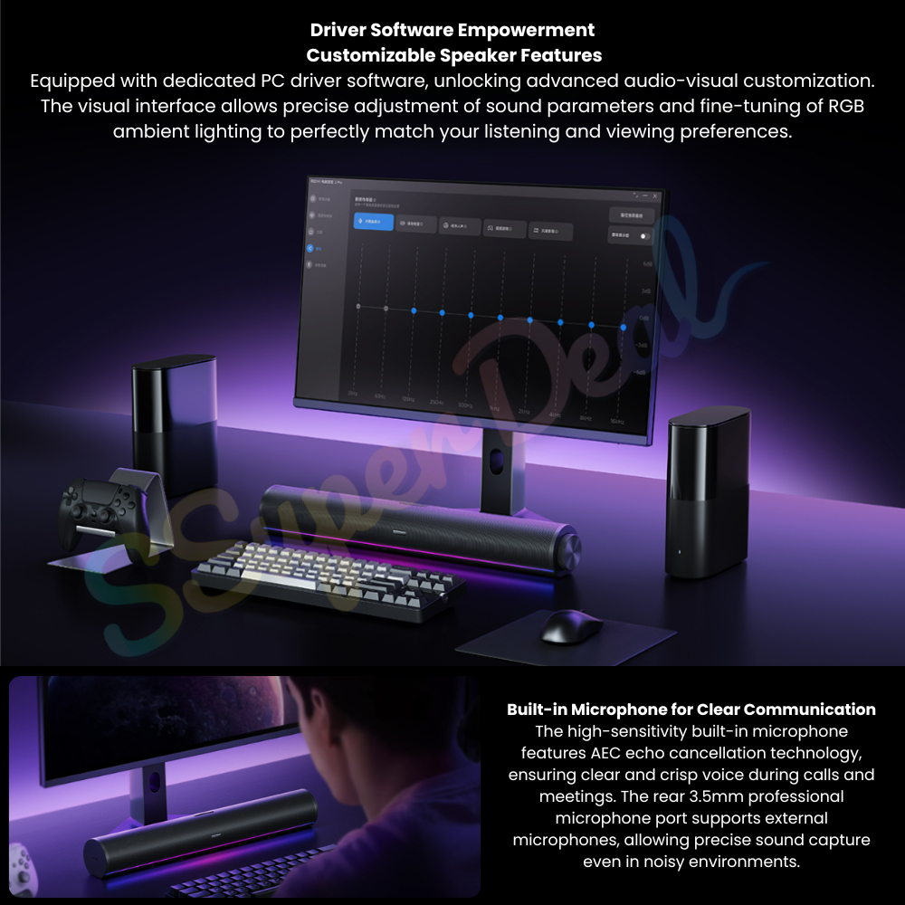 Xiaomi REDMI Desktop Speaker 2 Pro DSP EQ Driver Bluetooth 5.3 AUX Knob ...