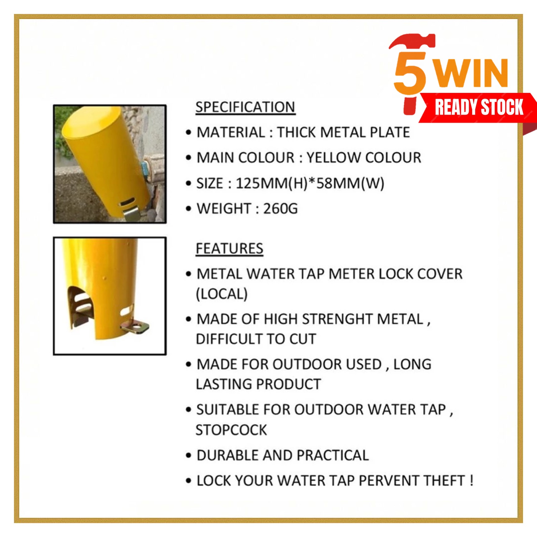 Water Meter Lock 🔥 Ready Stocks 🔥 Metal Anti-Theft Cover | Fast Ship 🚀 ...