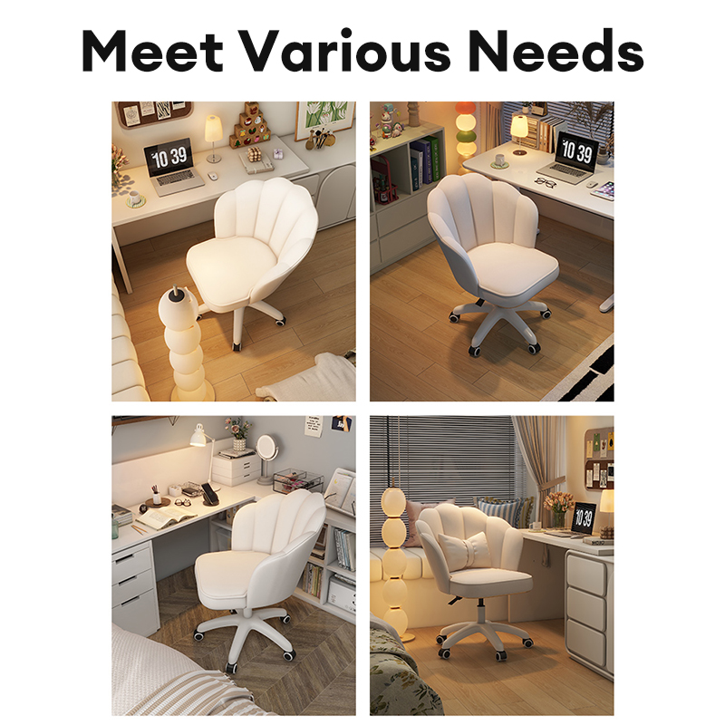 Dressing Chair Home Fashion Sponge Latex With Wheel 360° Adjustable ...