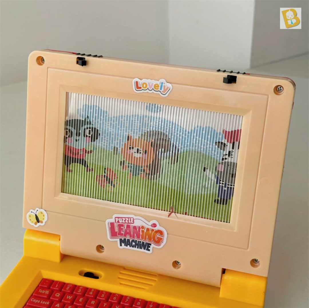 BabyBoss Music & Light Kids Small Laptop Plastic Simulation Computer ...
