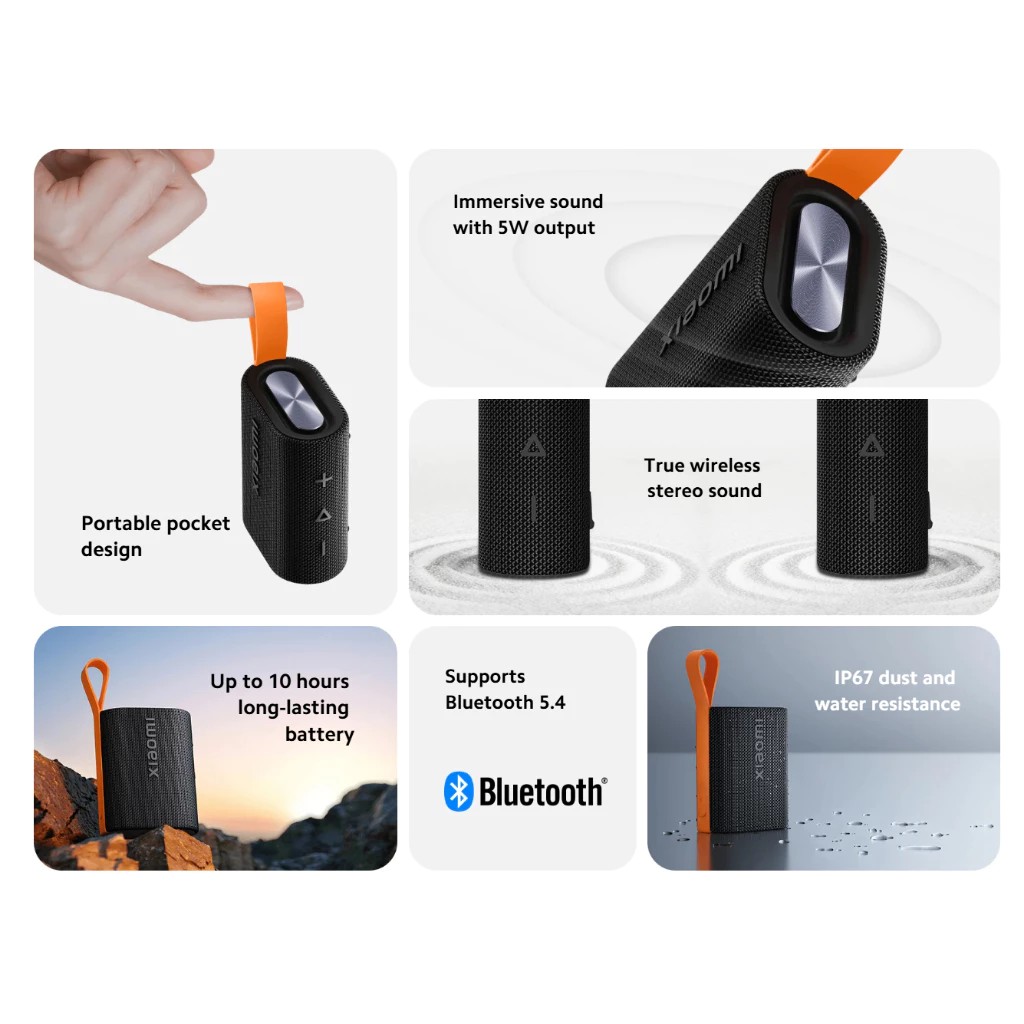 Xiaomi Sound Pocket | Portable pocket design | 5W output | Up to 10h ...