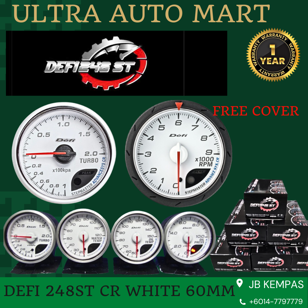 Thailand 248st DEFI CR WHITE Digital Meter weter Temp Volt Boost RPM ...