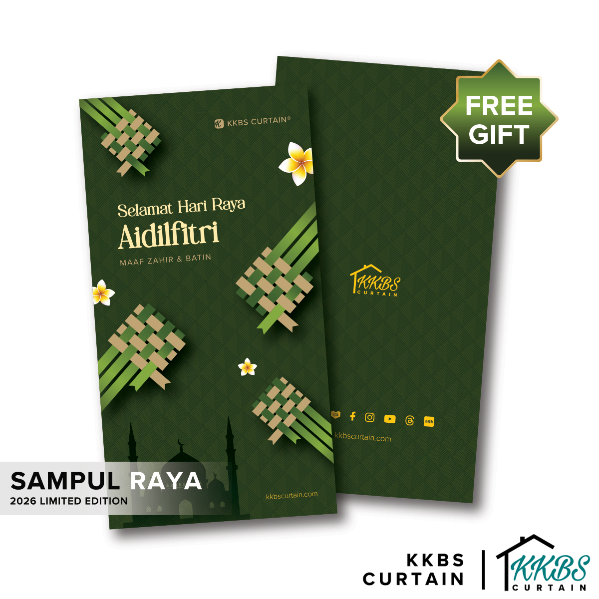 KKBS CURTAIN Sampul Raya 2026 Limited Edition [Free Gift] | Shopee Malaysia
