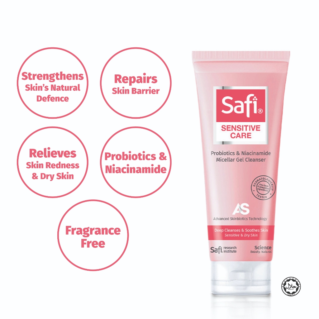 Safi Sensitive Care Probiotic & Niacinamide Dry Skin Full Set | Shopee ...