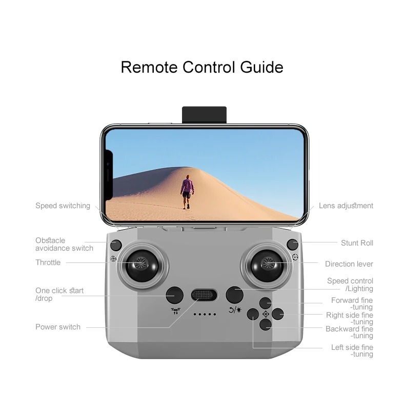D16 mini dron 8K ketahanan panjang 180 ° pengelakan halangan pintar ...
