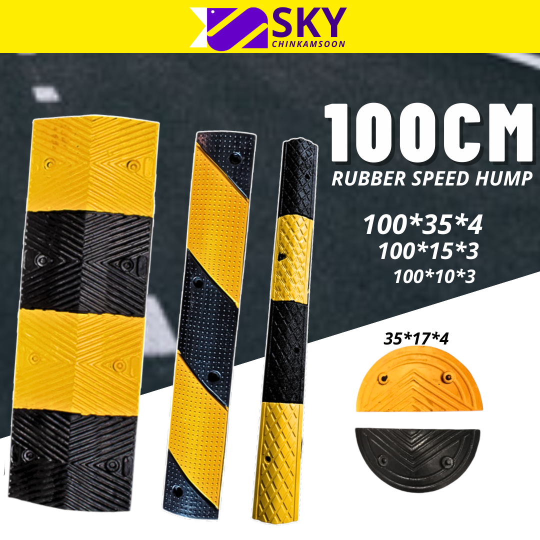 VEHICLE SAFETY RUBBER ROAD SPEED HUMP ROAD HUMP SPEED BUMP END CAP ...