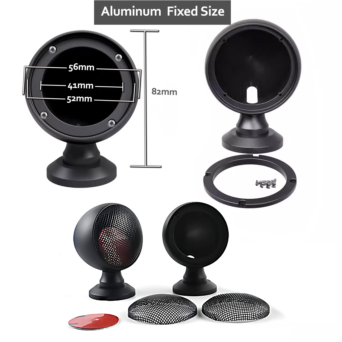 Aluminum Multi Diameter 53mm, 45mm, 42mm, 40mm Car Audio Tweeter Stand ...
