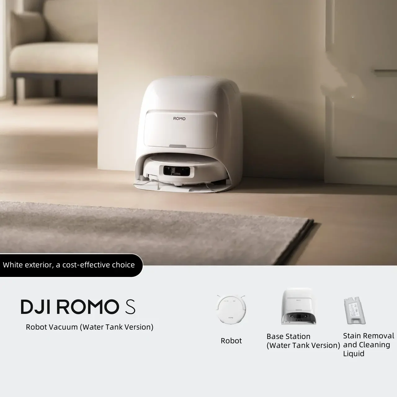 DJI ROMO - Robot Vacuum | Millimeter-Level Obstacle Sensing | 25,000 Pa ...