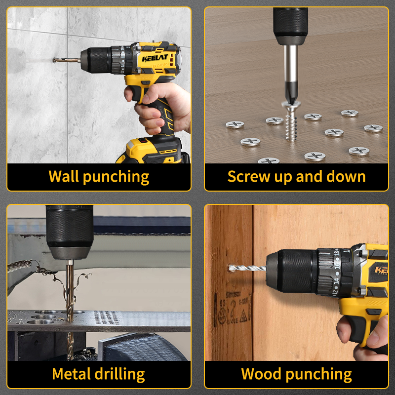 KEELAT KCD012 Heavy Duty Smart Drill 20V Cordless Electric Drill ...