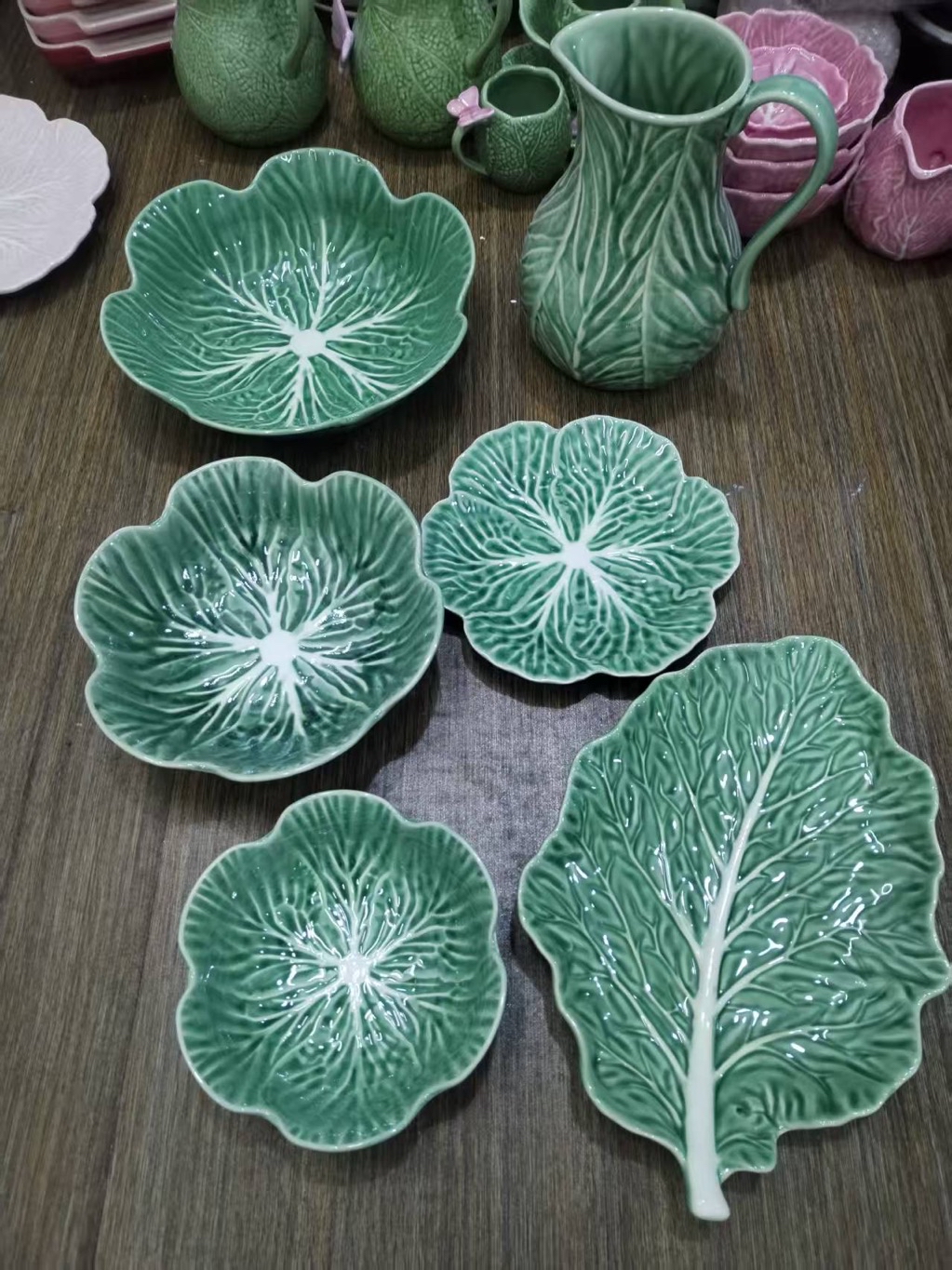 Ceramic Cabbage Dinnerware (Small flaws, please do not place an order ...