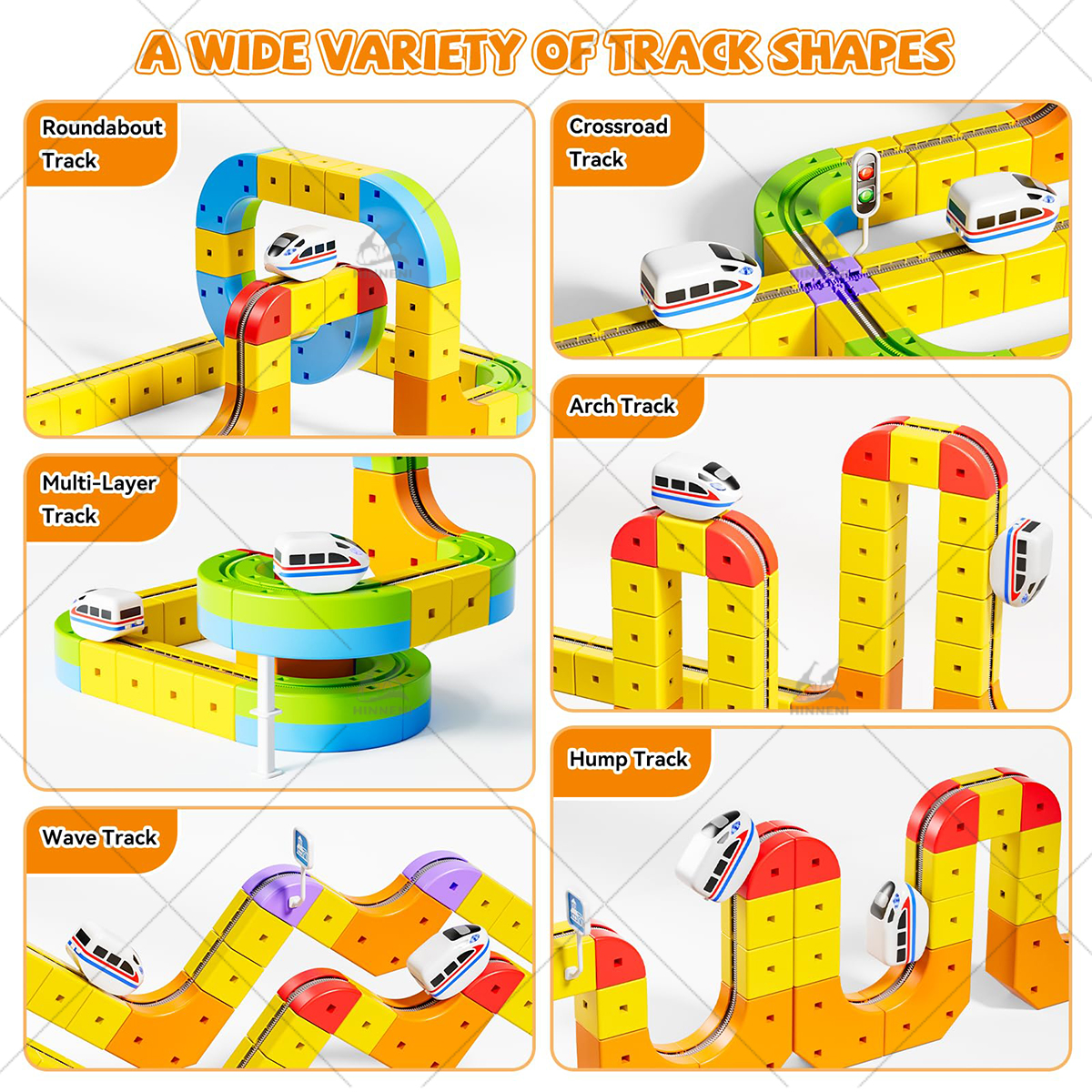 DIY Floating Magnetic Track Building Blocks Set STEM Montessori Toy ...