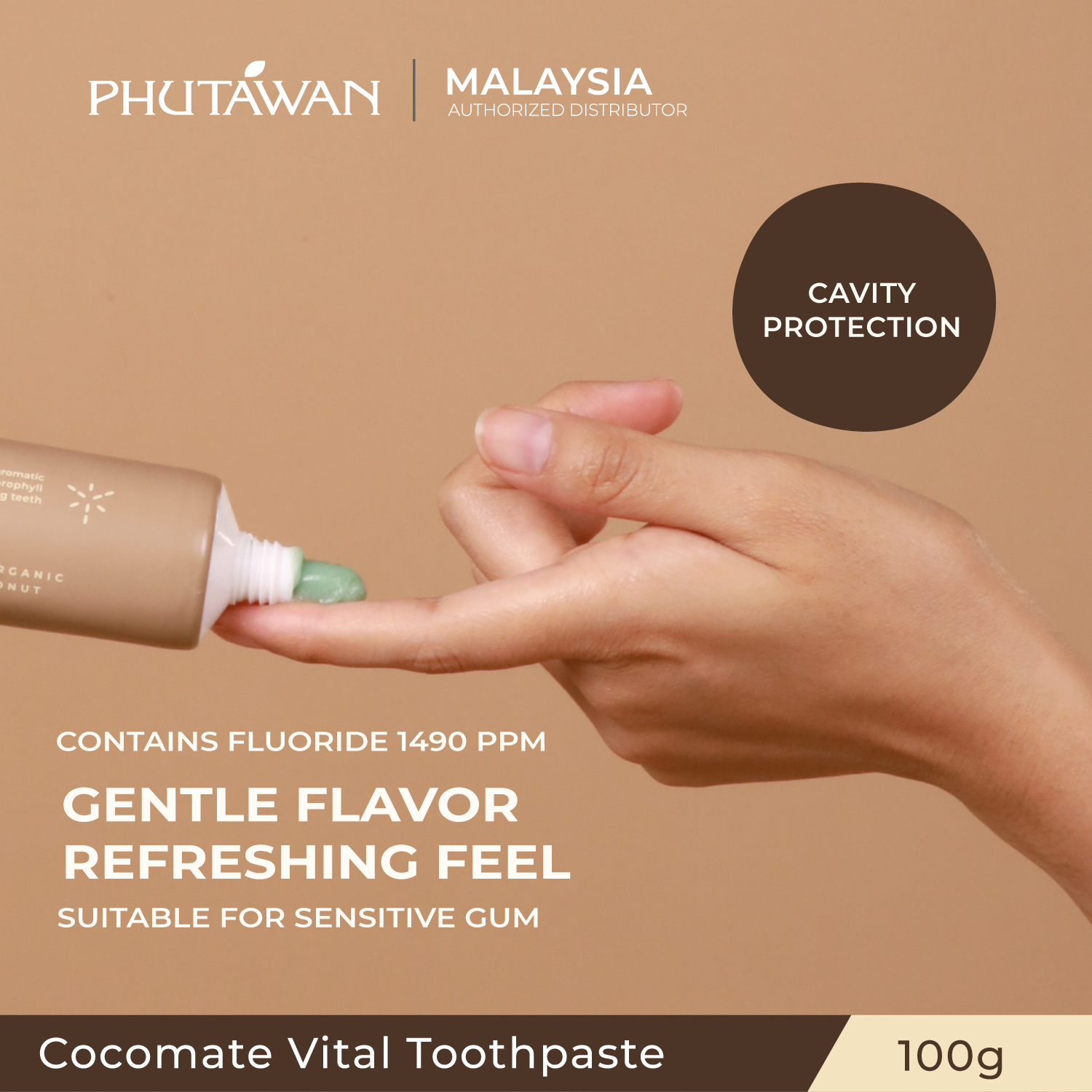 [New] Phutawan Cocomate Vital Toothpaste 100g | Coconut | Shopee Malaysia