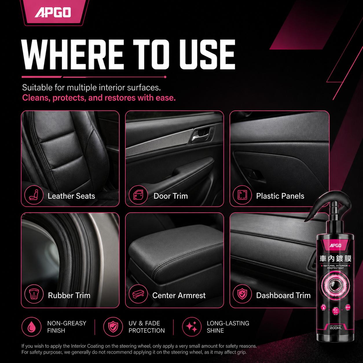 APGO Car Interior Eco Friendly Coating | Shopee Malaysia