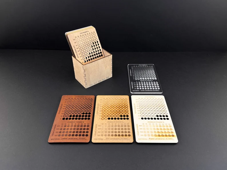 Laser Calibration Test Files Pack, Lightburn Material Test Files, Laser ...
