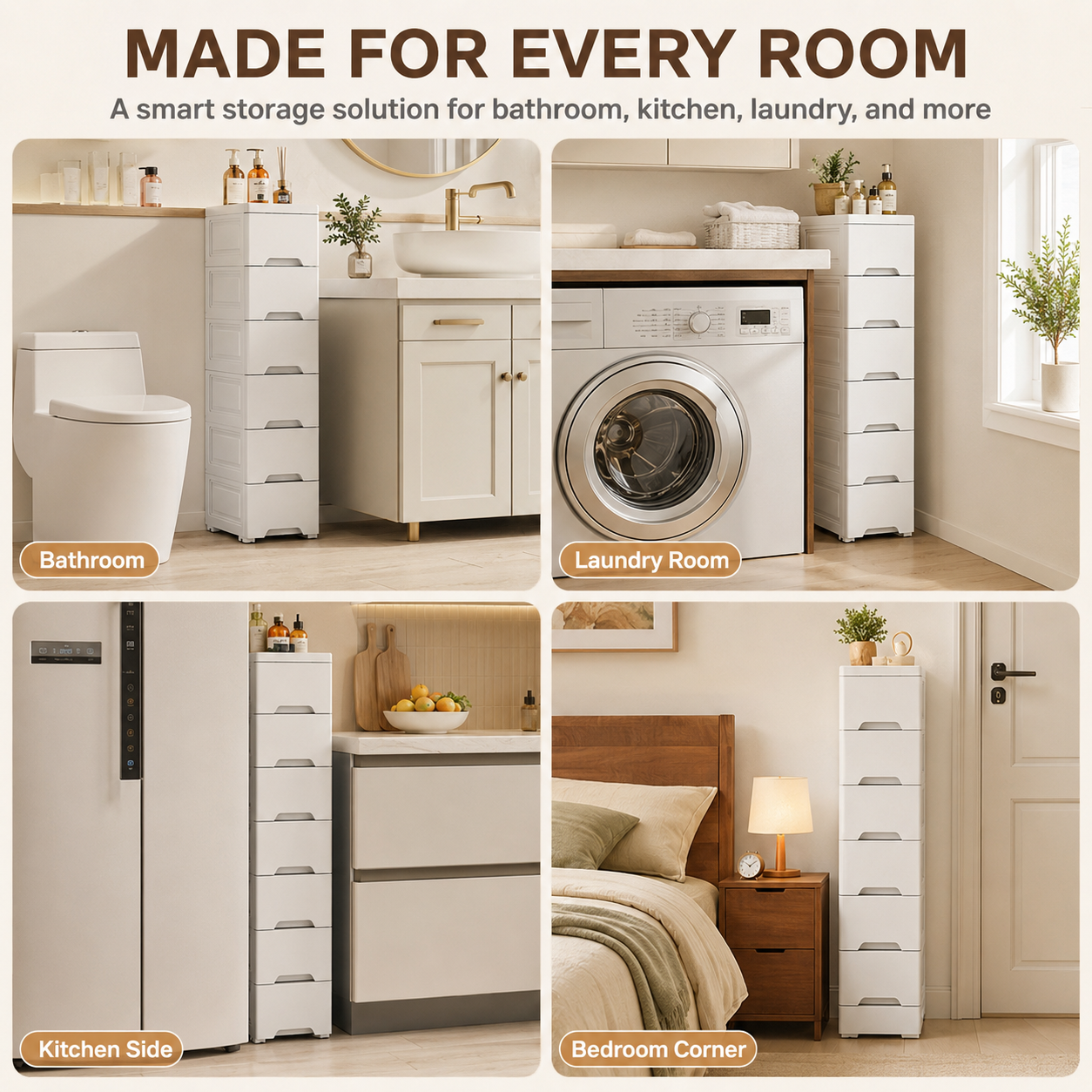 Plastic Drawer Gap Drawer Cabinet Bathroom Cabinet Moving Rack Kitchen ...