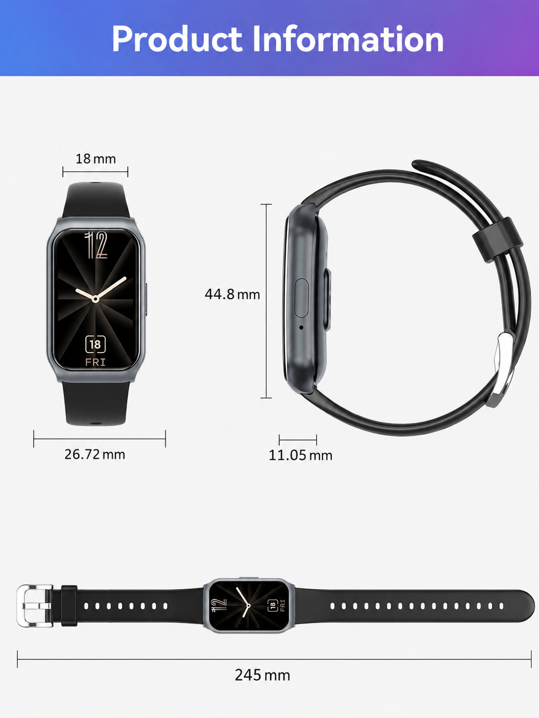 Laxasfit 2026 new smart watch H1 1.45-inch smart bracelet full touch ...