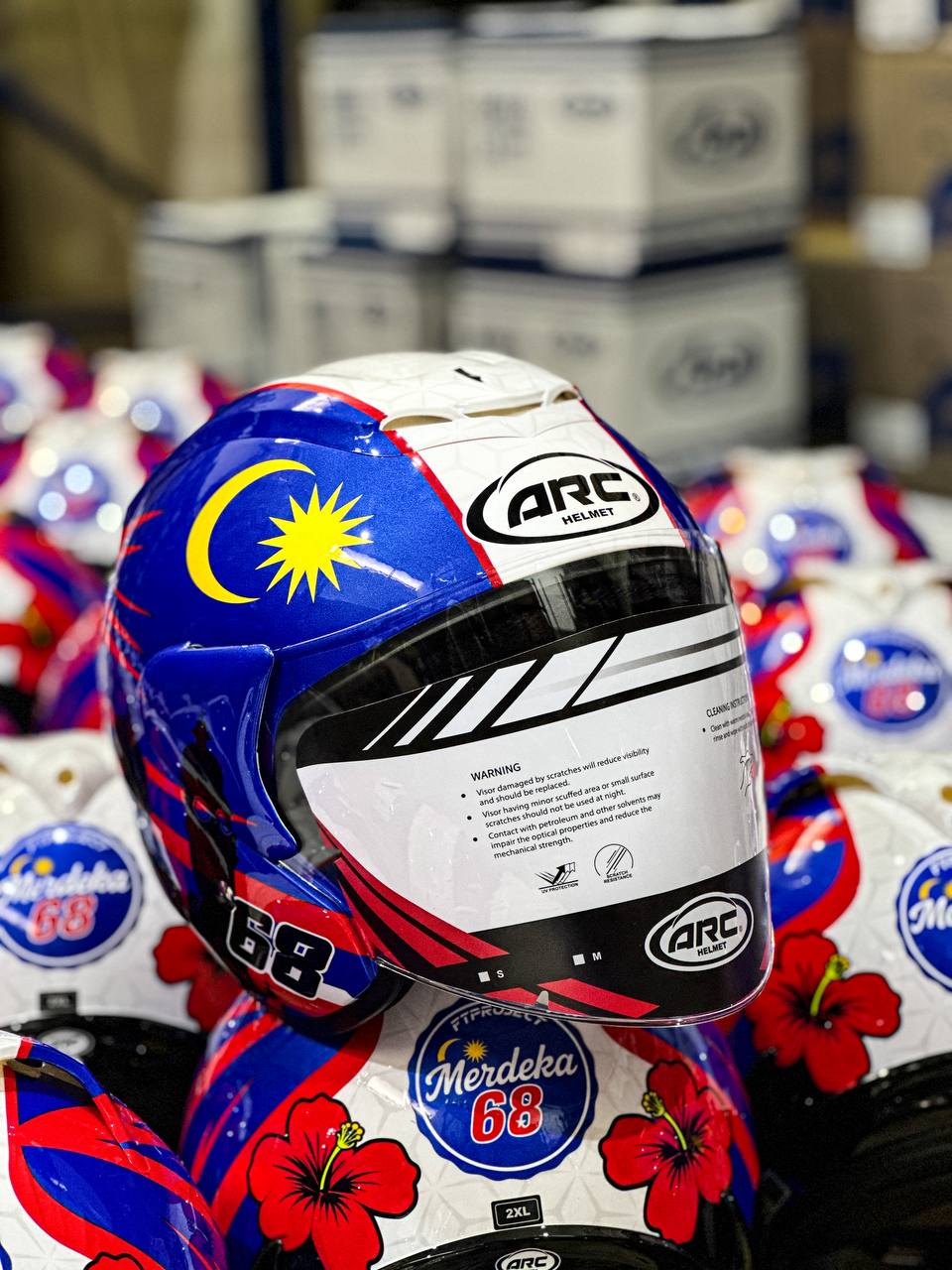 MERDEKA EDITION (HELMET ARC RITZ MERDEKA 68) - VISOR COLOR TIDAK ...