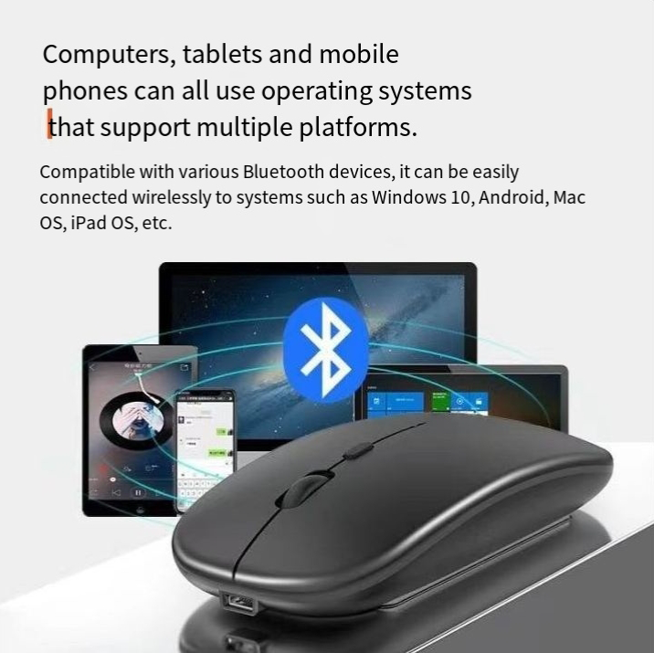 Model bateri tetikus Bluetooth bisu wayarles sesuai untuk telefon ...