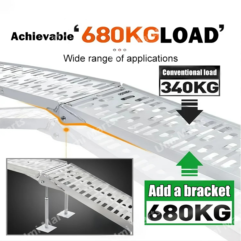 Aluminum Ramp Alloy Folding Ladder Motorcycle ATV Loading Trailer ...