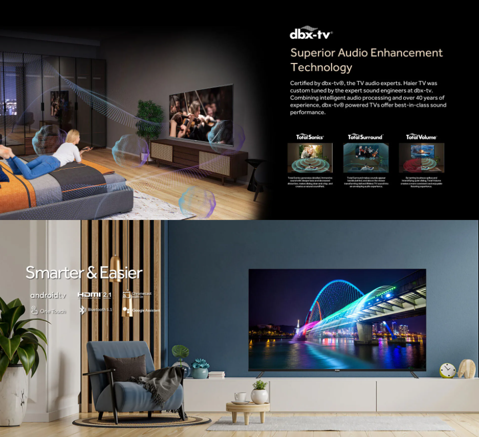 [FREE KV Install] Haier 43 Inch Full HD Android LED TV 43K800UG ...