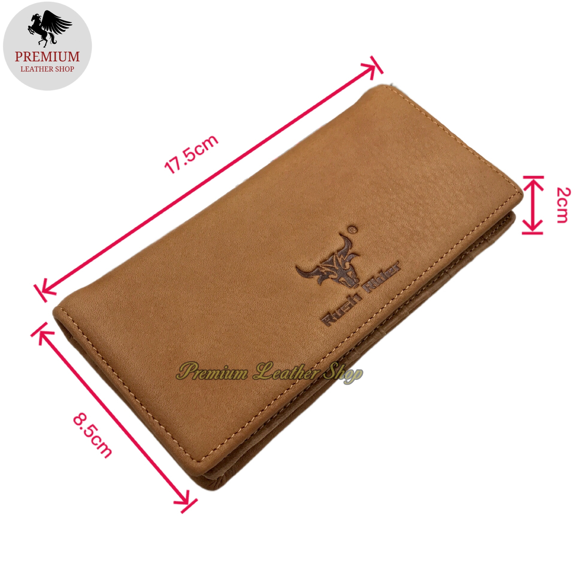 Rush Rider Full Cowhide Leather Long Wallet Men Cow Leather Long Purse ...