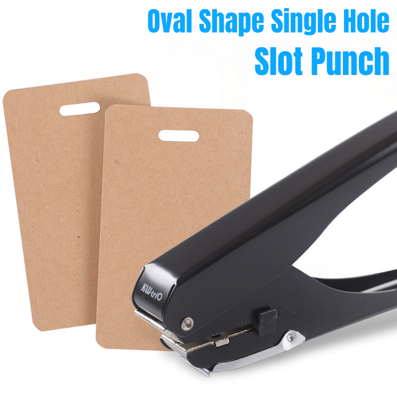 Handheld Single Hole Oval Shape Slot Puncher Metal Paper Punch Tool ...