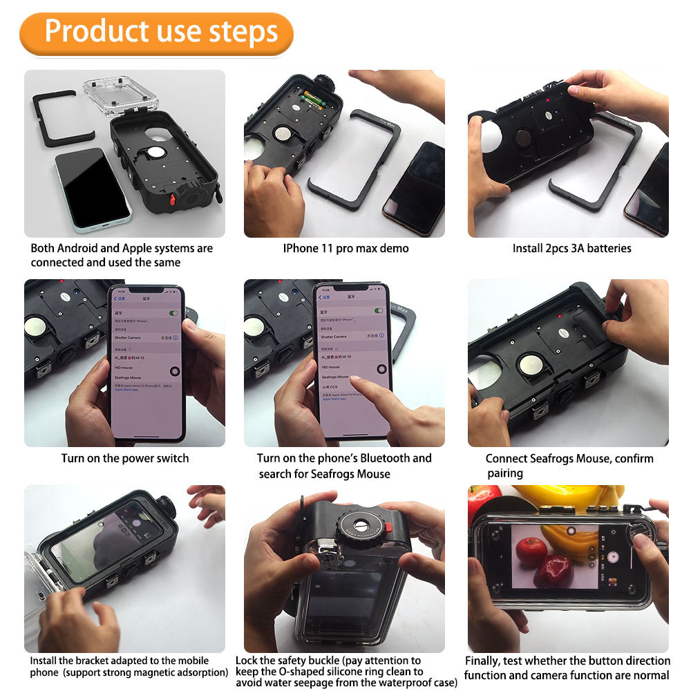 Seafrogs SF-PH-01 PRO Étui de plongée professionnel pour téléphone