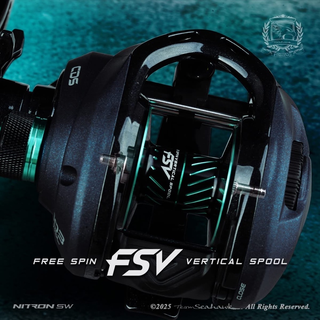 TEAM SEAHAWK NITRON SW 103L 103HSL Baitcast Reel BC Baitcasting Casting ...