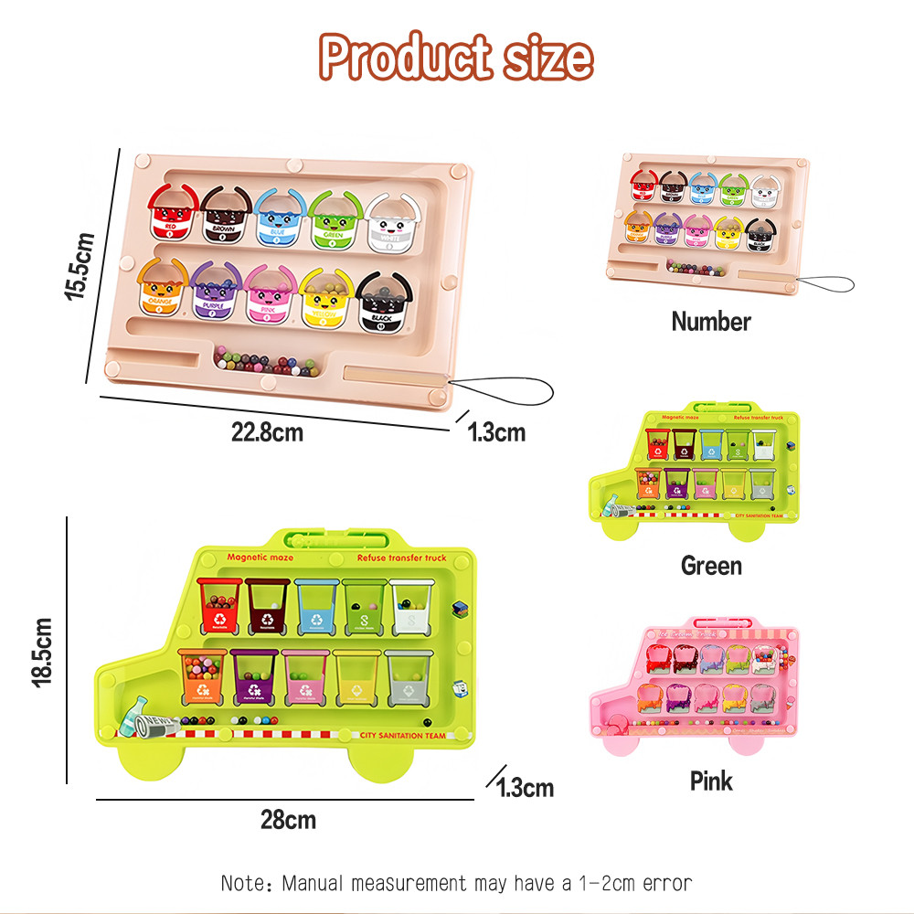 Oni Magnetic Toys For Kids Magnetic Color Sorting Board Magnetic Number ...
