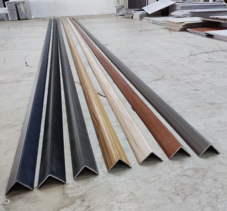 DIY Home Design 6FT X 2PCS WPC Wall L Skirting / PVC L Profile / Wall ...