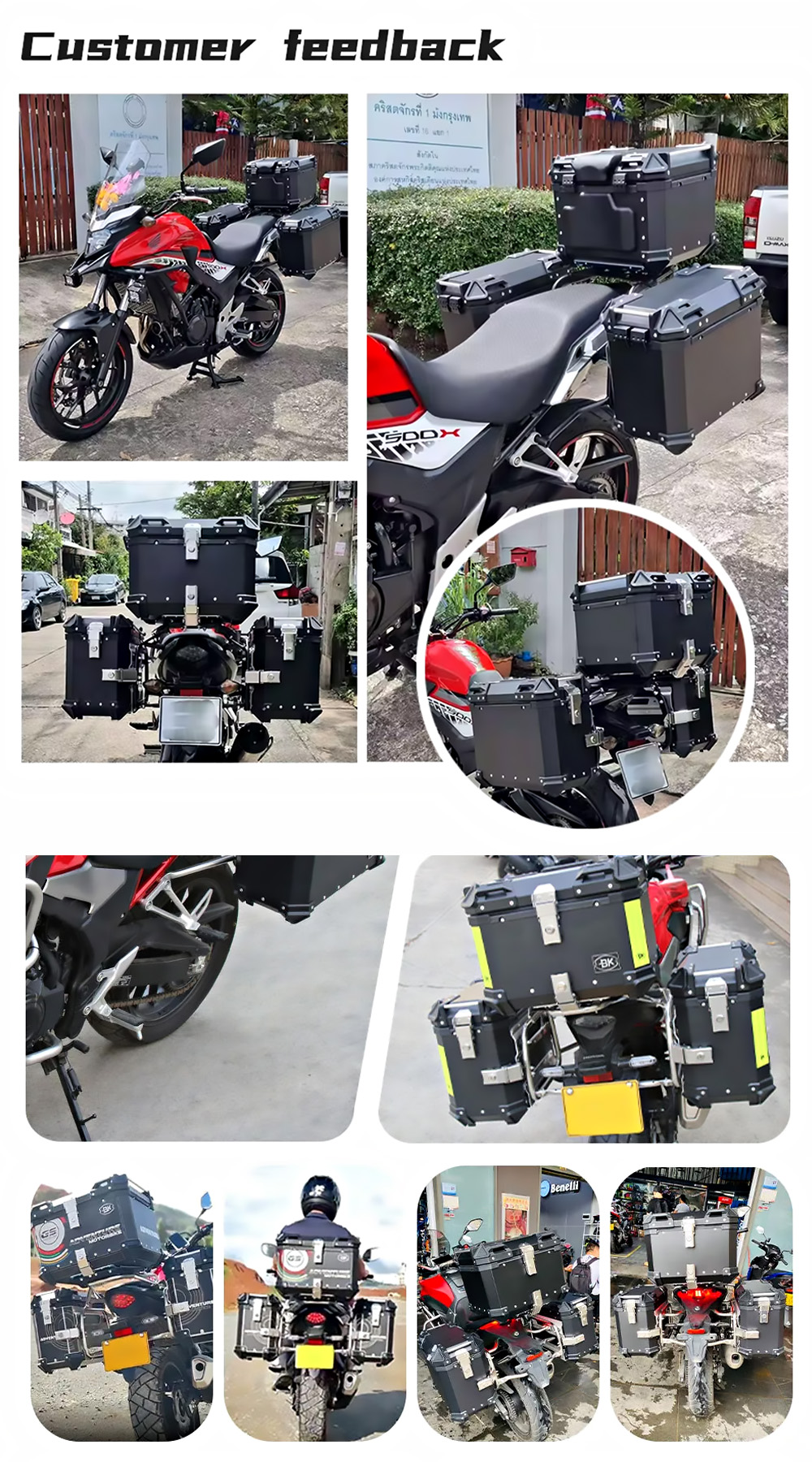 Aluminium Alloy Top Box Motorcycle 45/55/65L Used for ADV XMAX V2 NMAX ...