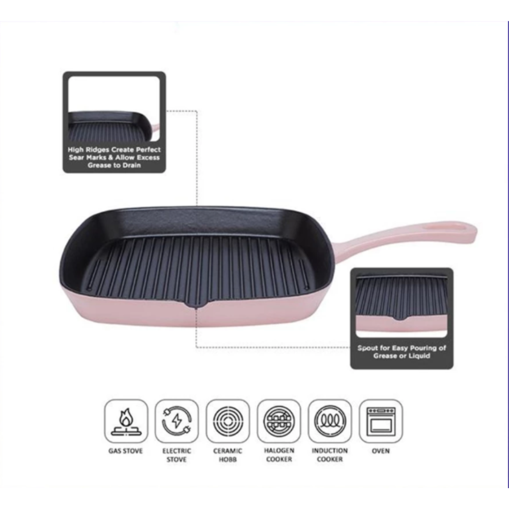 PYREX Oval Cast Iron Pot - 27cm - PX-OCA27-PK/SG | Shopee Malaysia