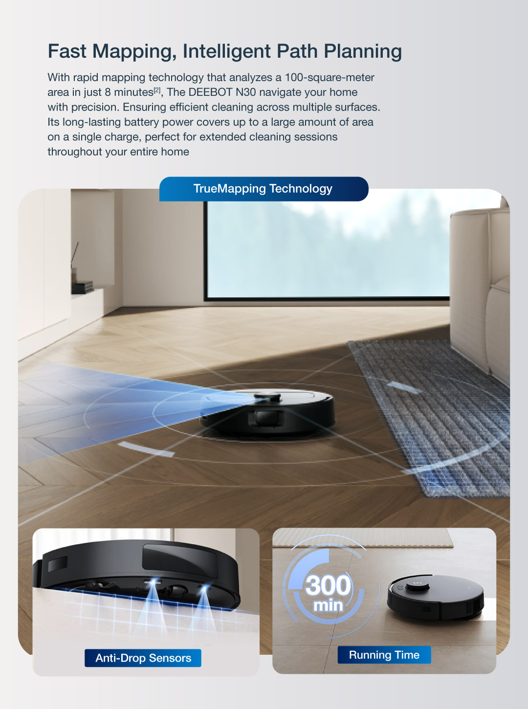 [NEW] ECOVACS DEEBOT N30 Robot Vacuum | 10,000PA | ZeroTangle 2.0 Pet ...