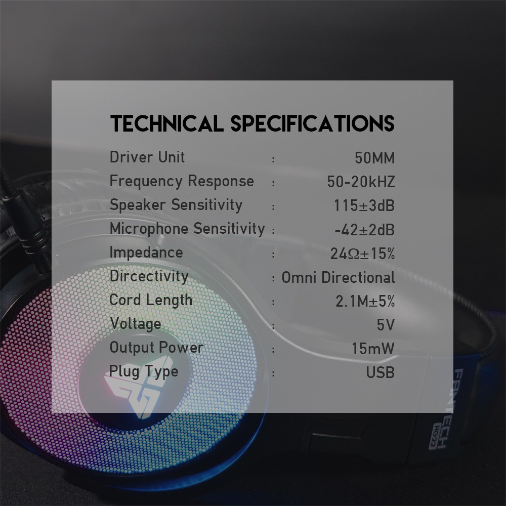 Fantech Fusion HG22 Gaming Headset | RGB Lighting | Virtual 7.1 ...