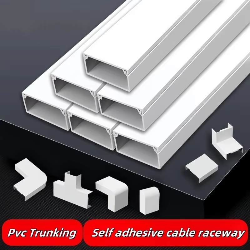 Berkualiti PVC square cable management trough, optical fiber concealer ...